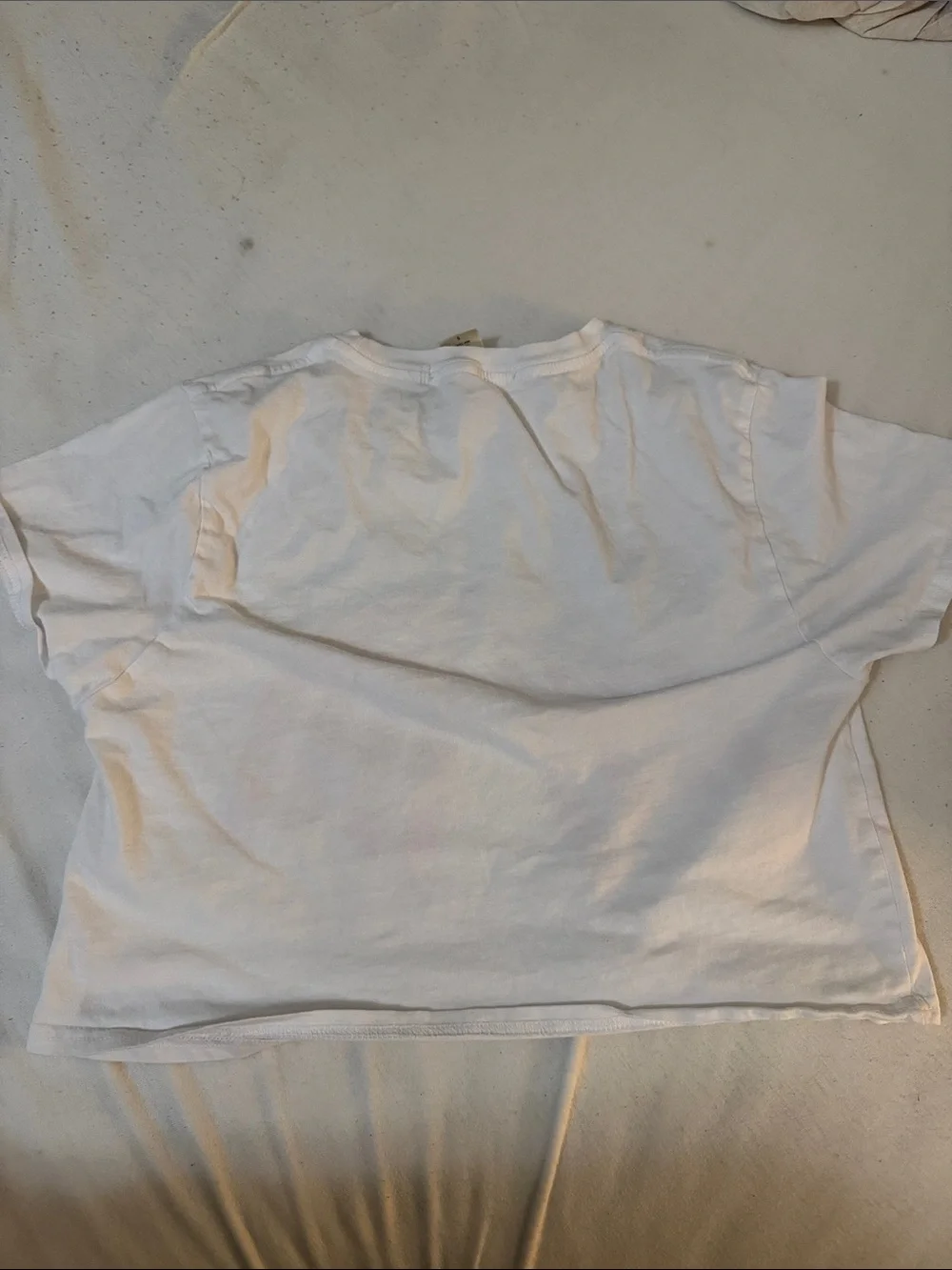 Altar'd State White Tee with Red & Blue Flag Bow